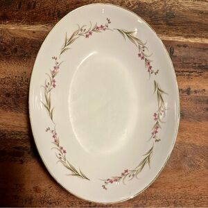 {76} “Prestige” pattern made by: Fine China of Japan oval serving vegetable dish
